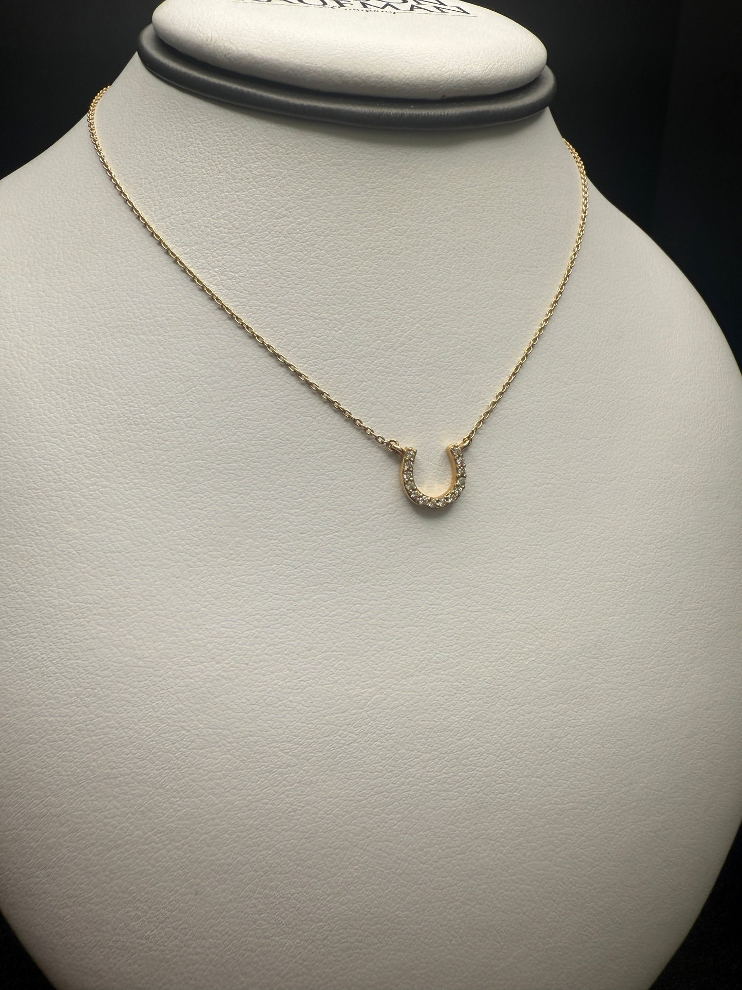 Horseshoe Necklace W/ Natural Diamonds