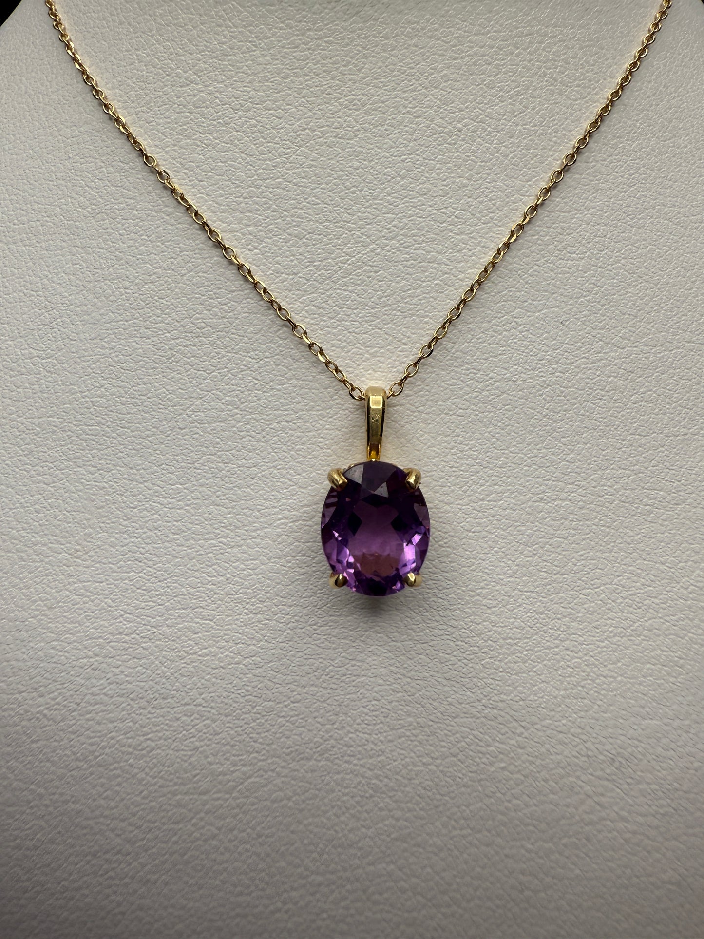 Amethyst Necklace 14k