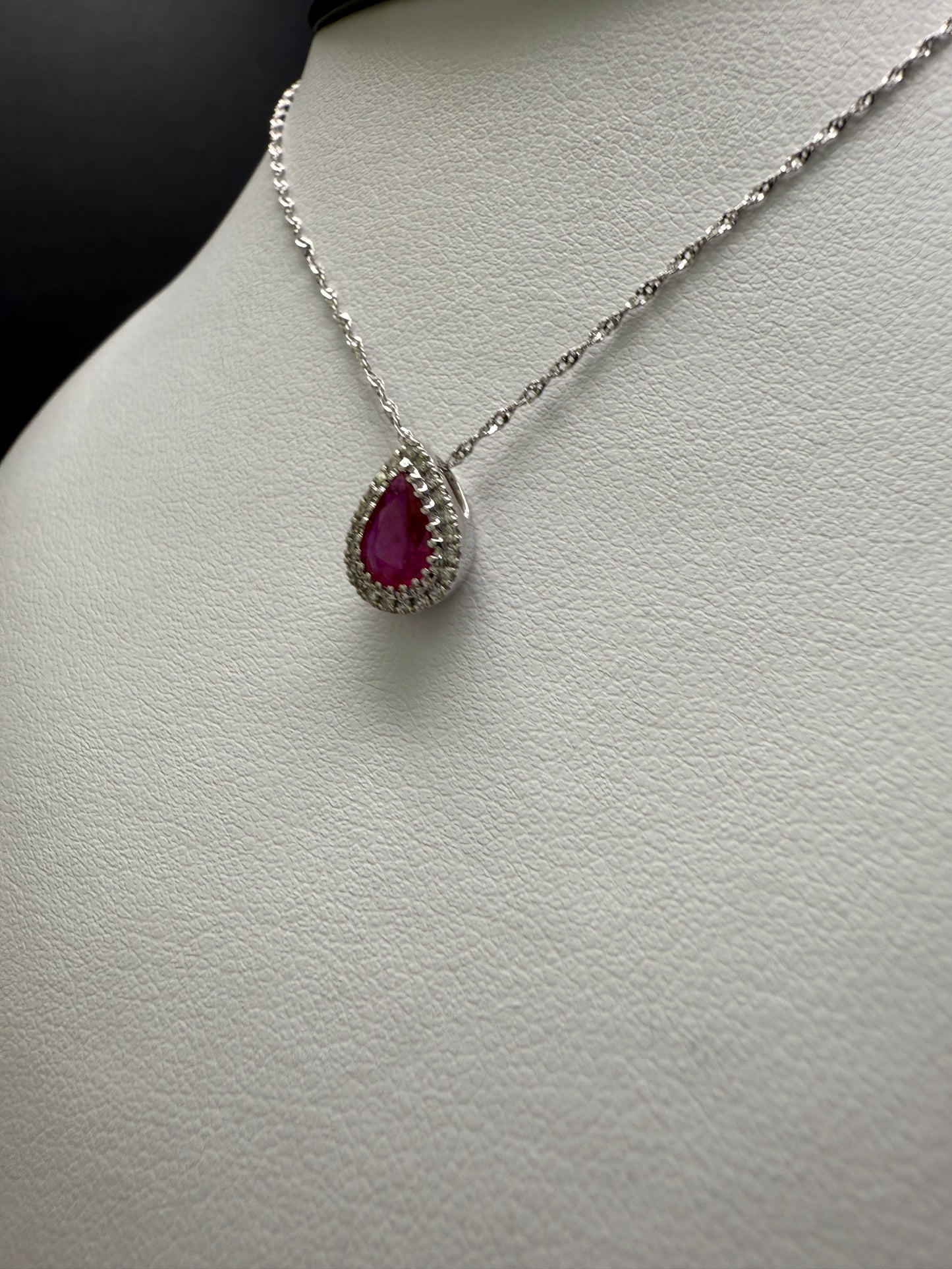 Ruby Necklace W/Natural diamonds