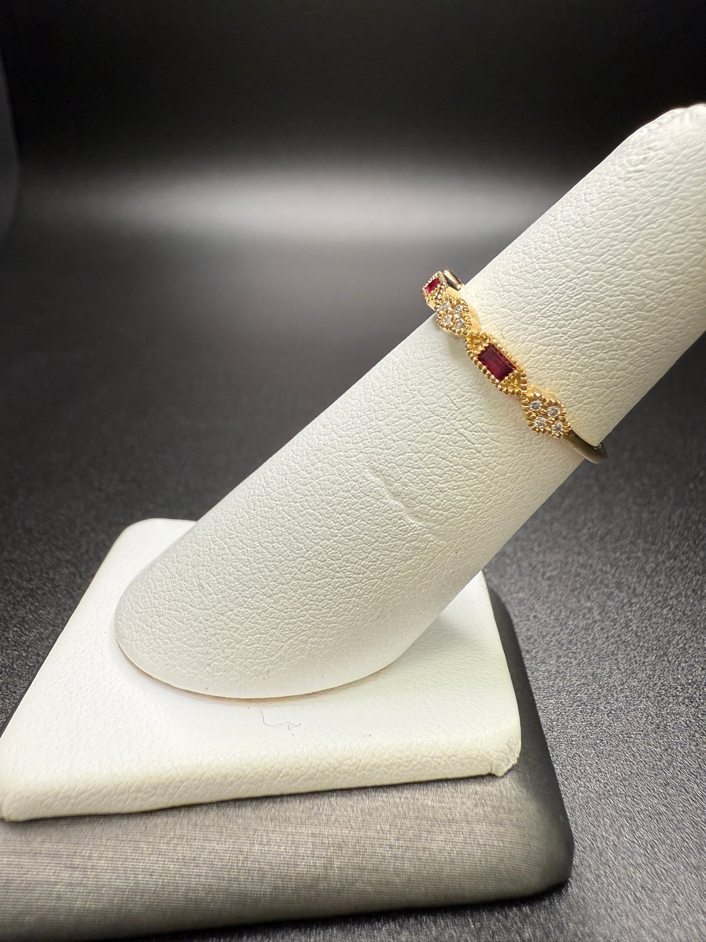 3 Ruby Diamond Band