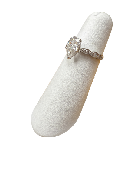 Pear-Shaped 1.74ct Lab Grown Diamond Wedding Ring