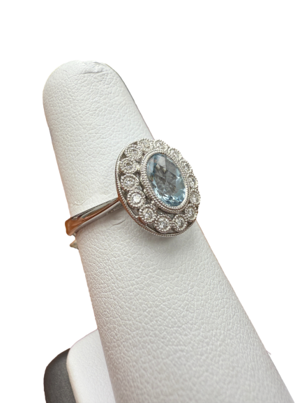 Oval Aqua marine Ring