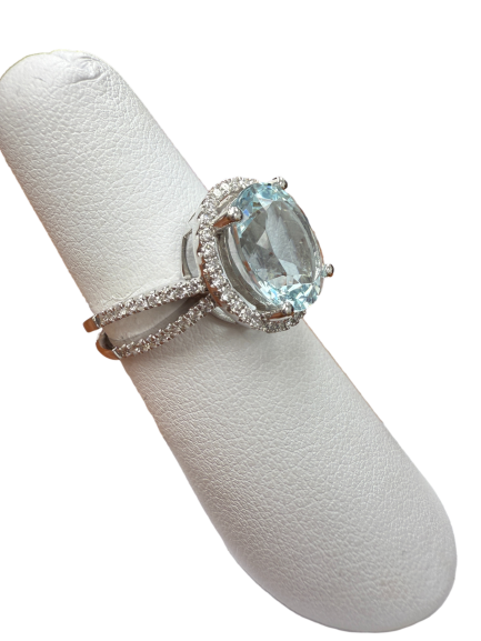 Aqua Marine Stone ring