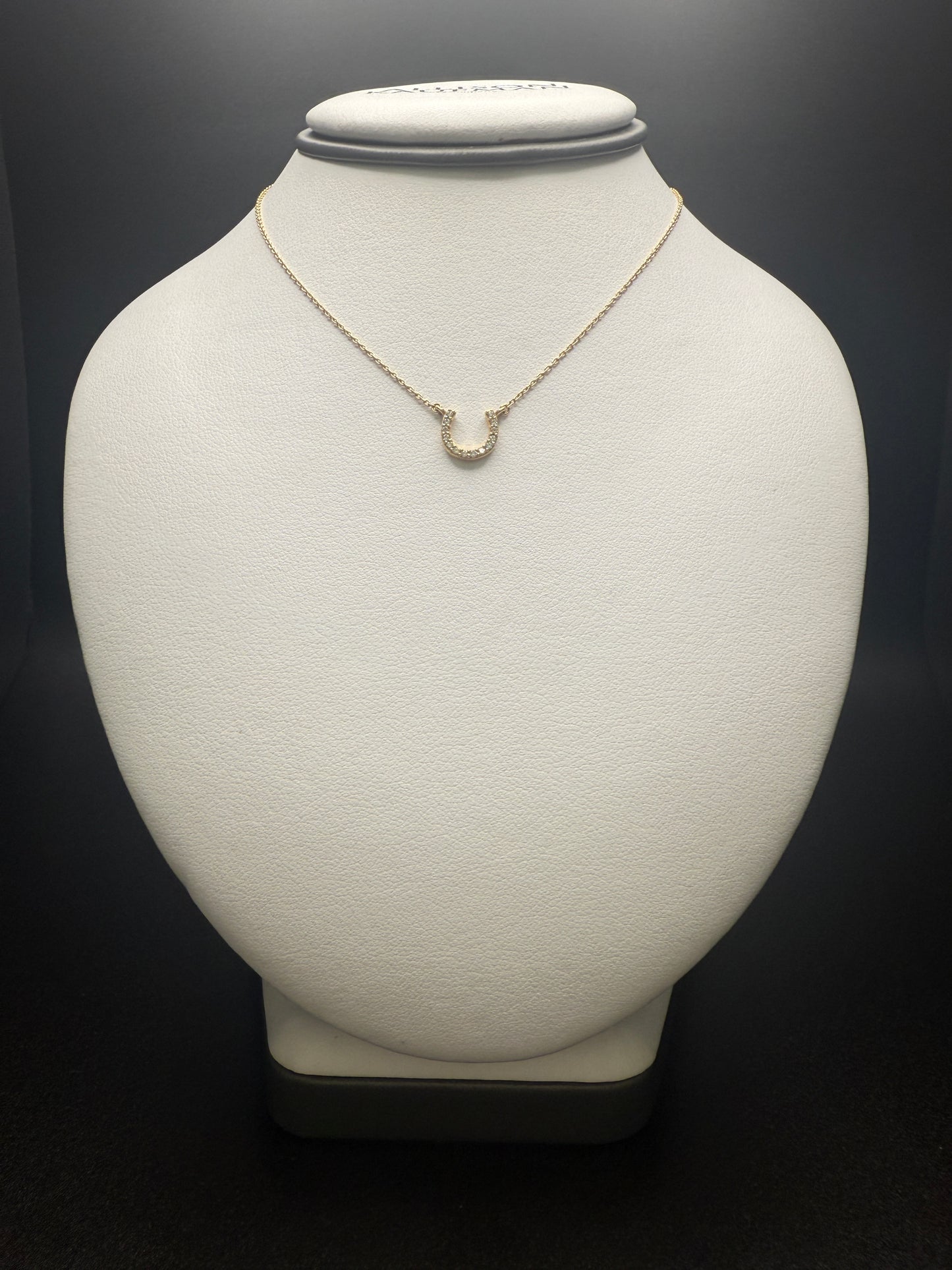 Horseshoe Necklace W/ Natural Diamonds