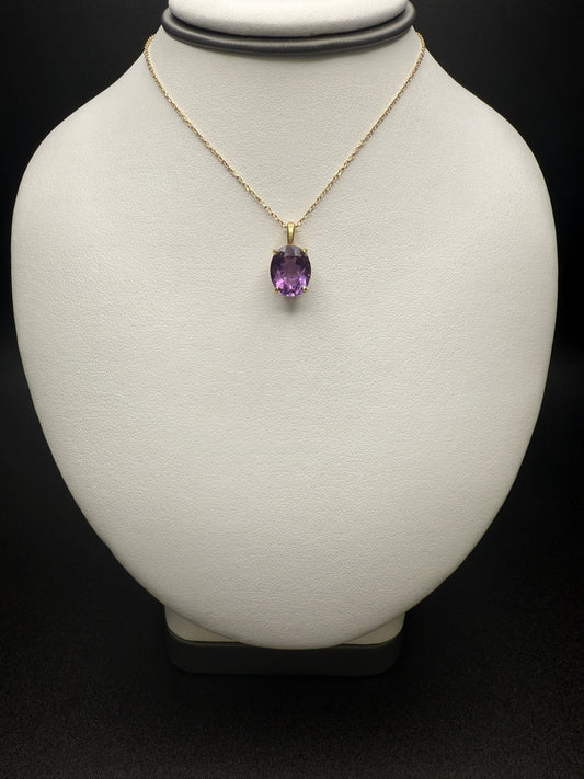Amethyst Necklace 14k