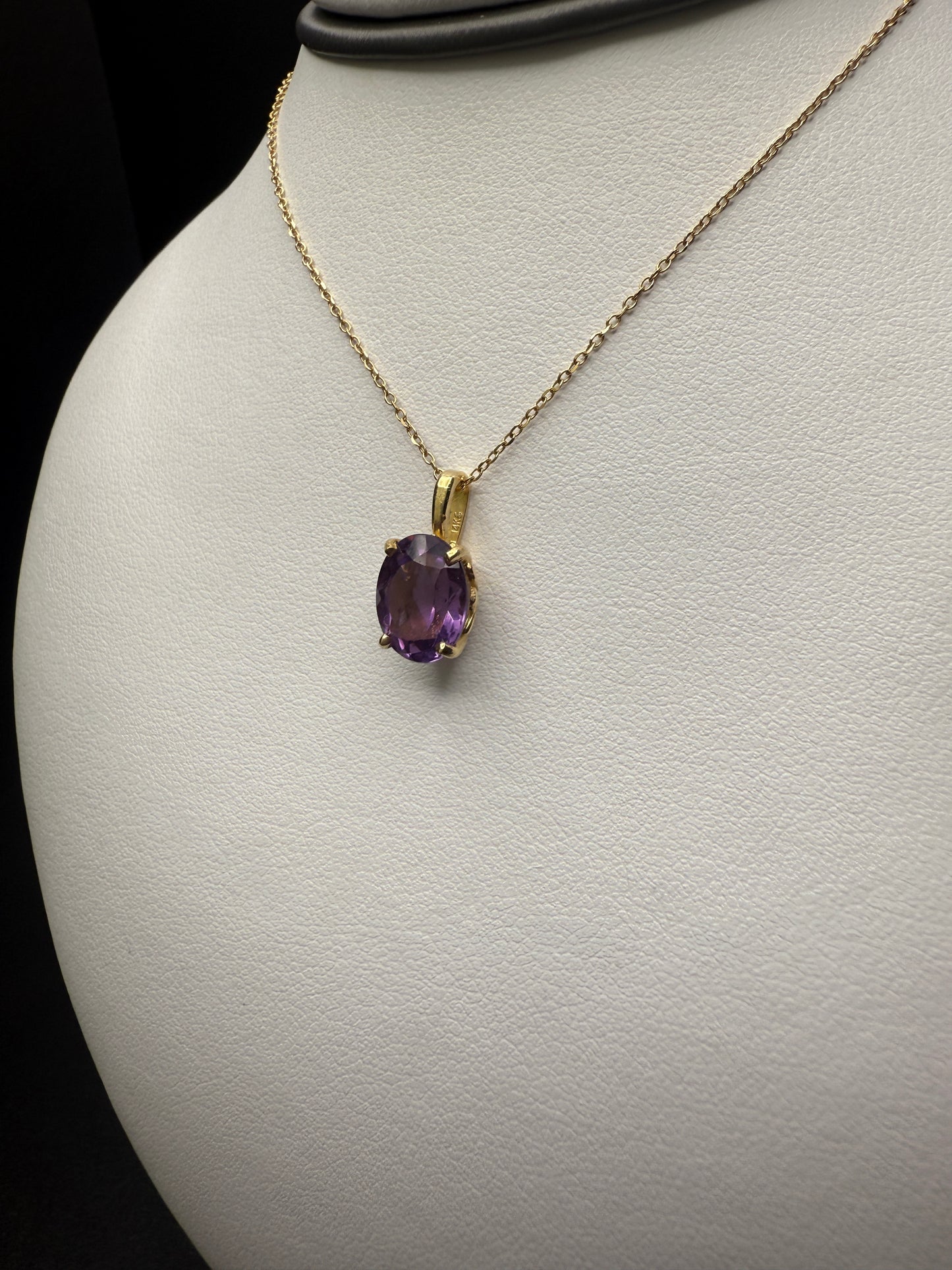 Amethyst Necklace 14k