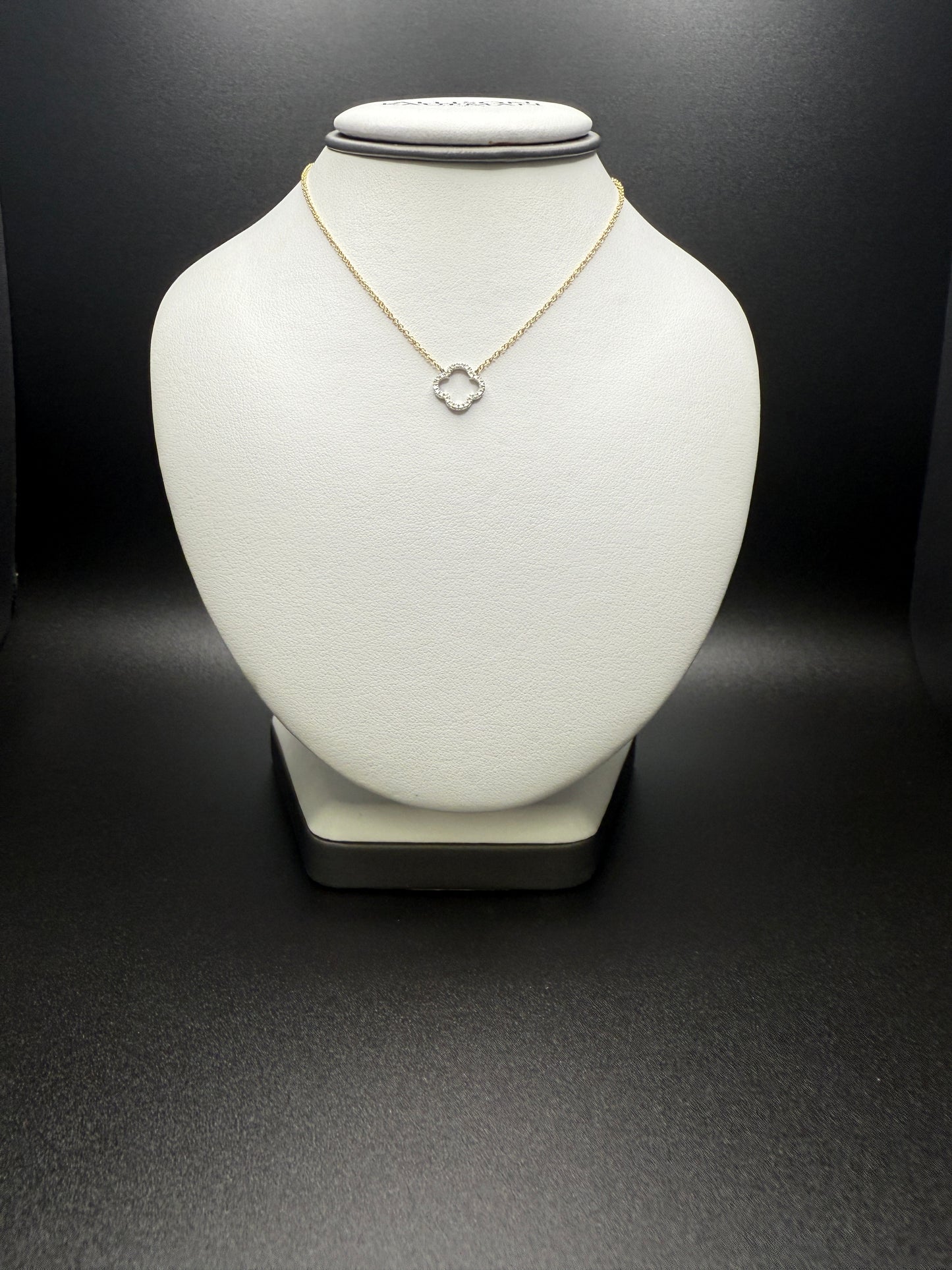 Clover Necklace W/ Natural Diamonds