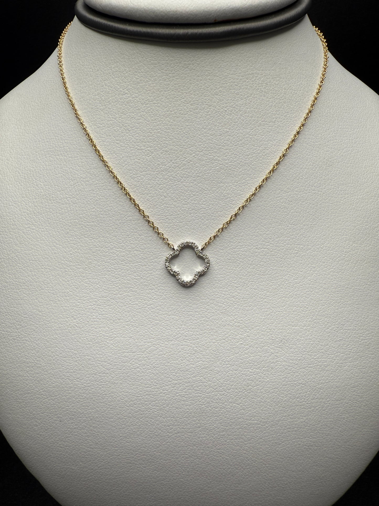 Clover Necklace W/ Natural Diamonds