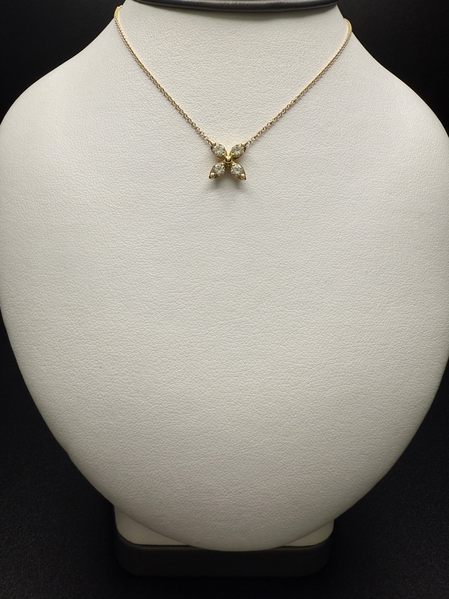 Butterfly Necklace W/Natural Diamonds