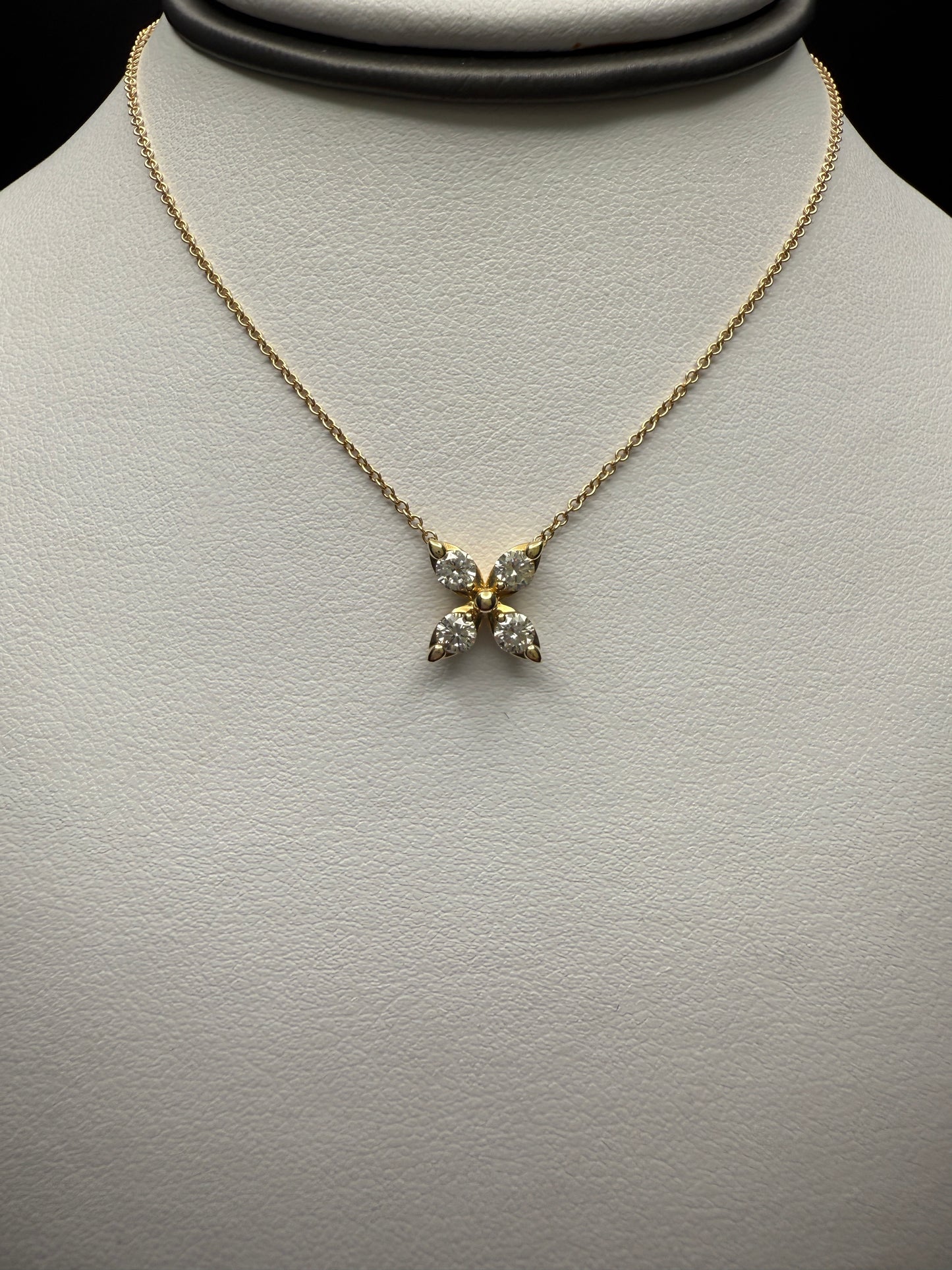 Butterfly Necklace W/Natural Diamonds