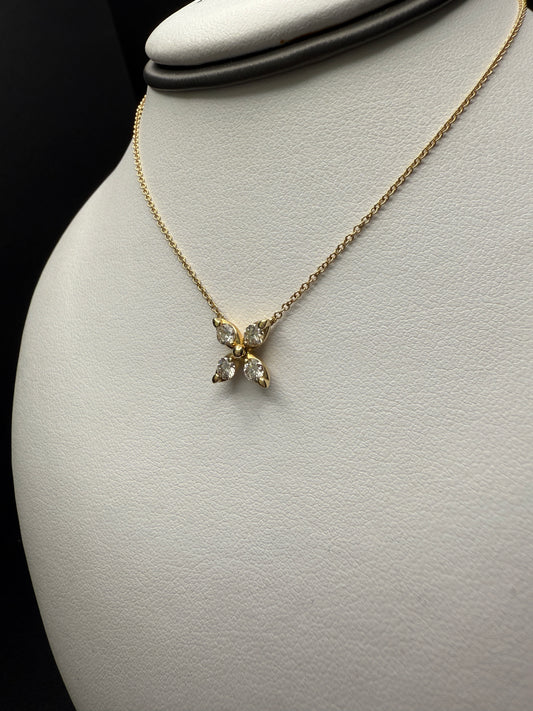 Butterfly Necklace W/Natural Diamonds