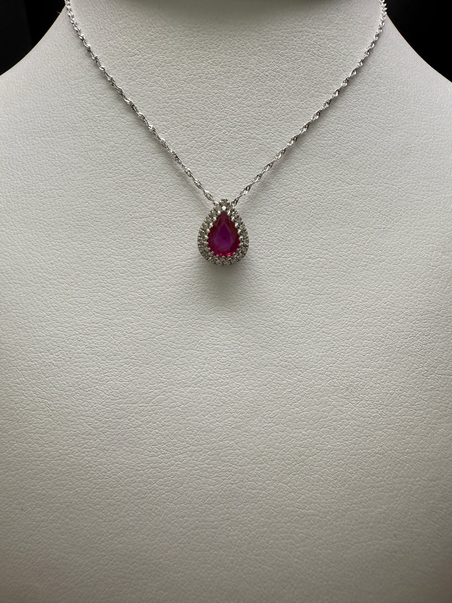 Ruby Necklace W/Natural diamonds