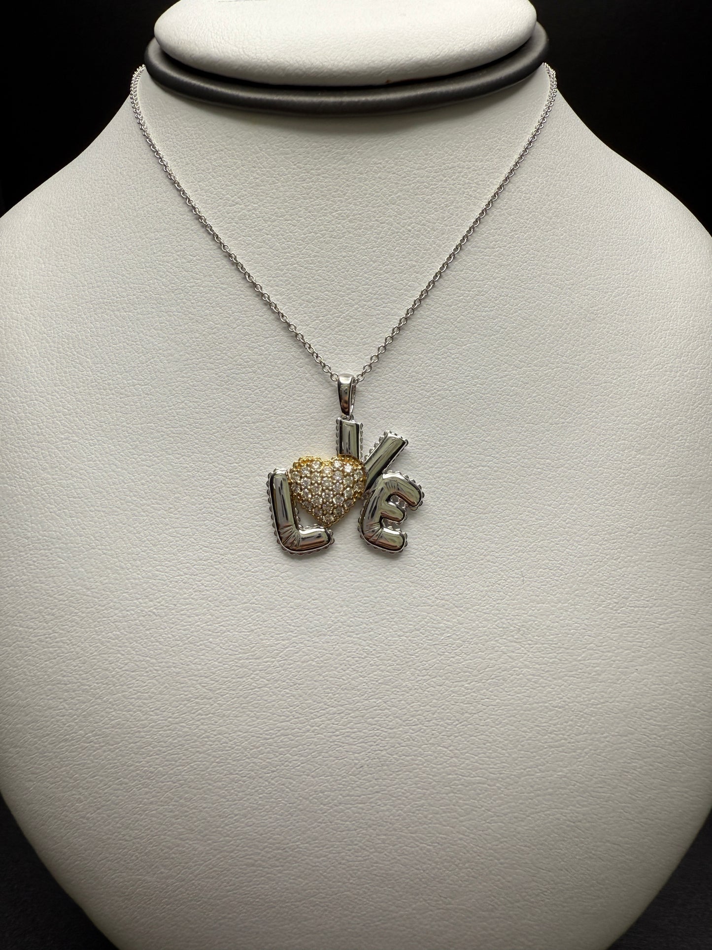Love Necklace With Golden Heart