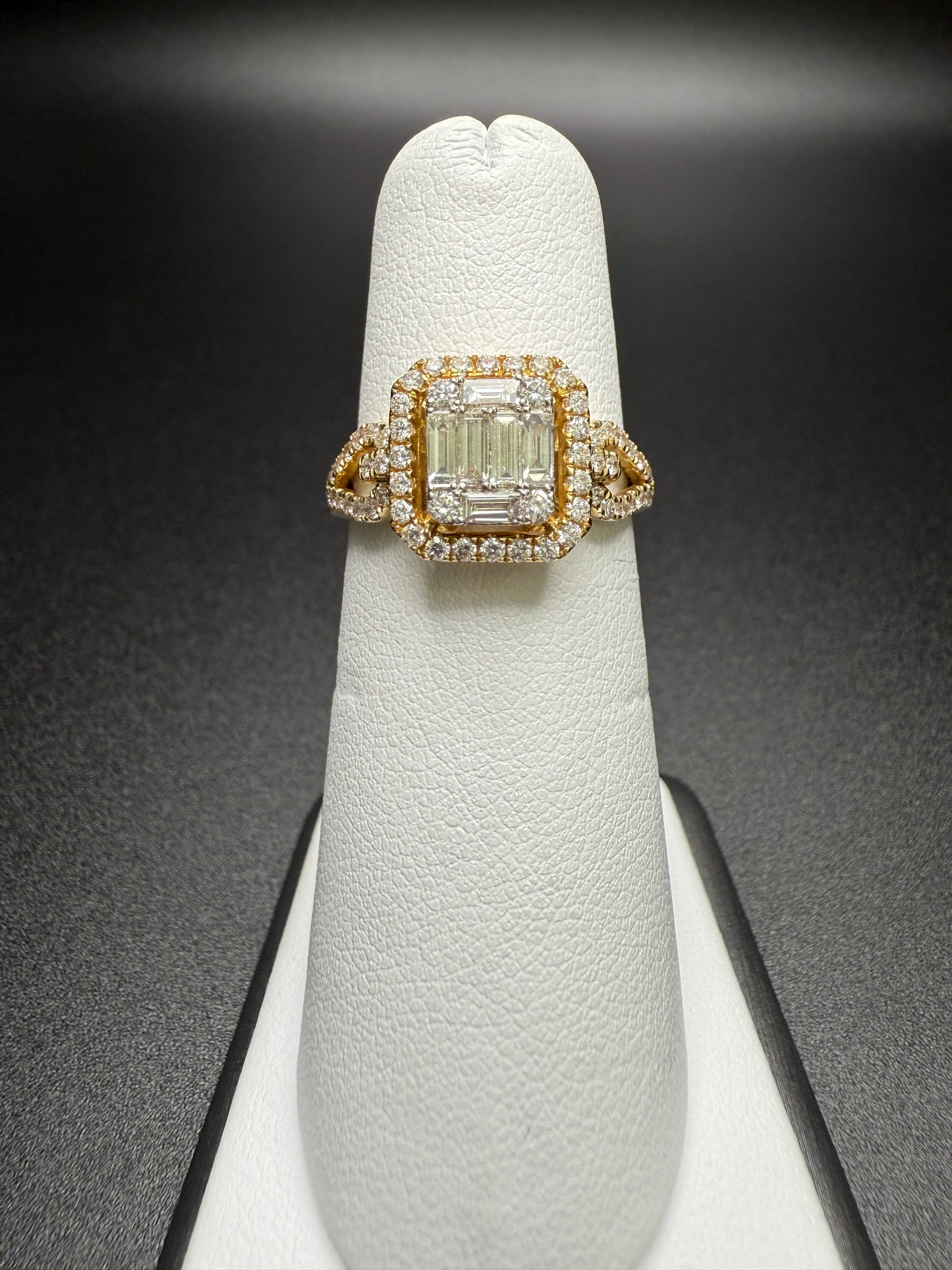 Square Baguette Diamond Ring
