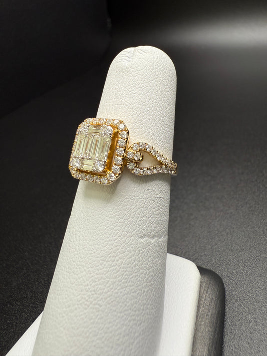 Square Baguette Diamond Ring