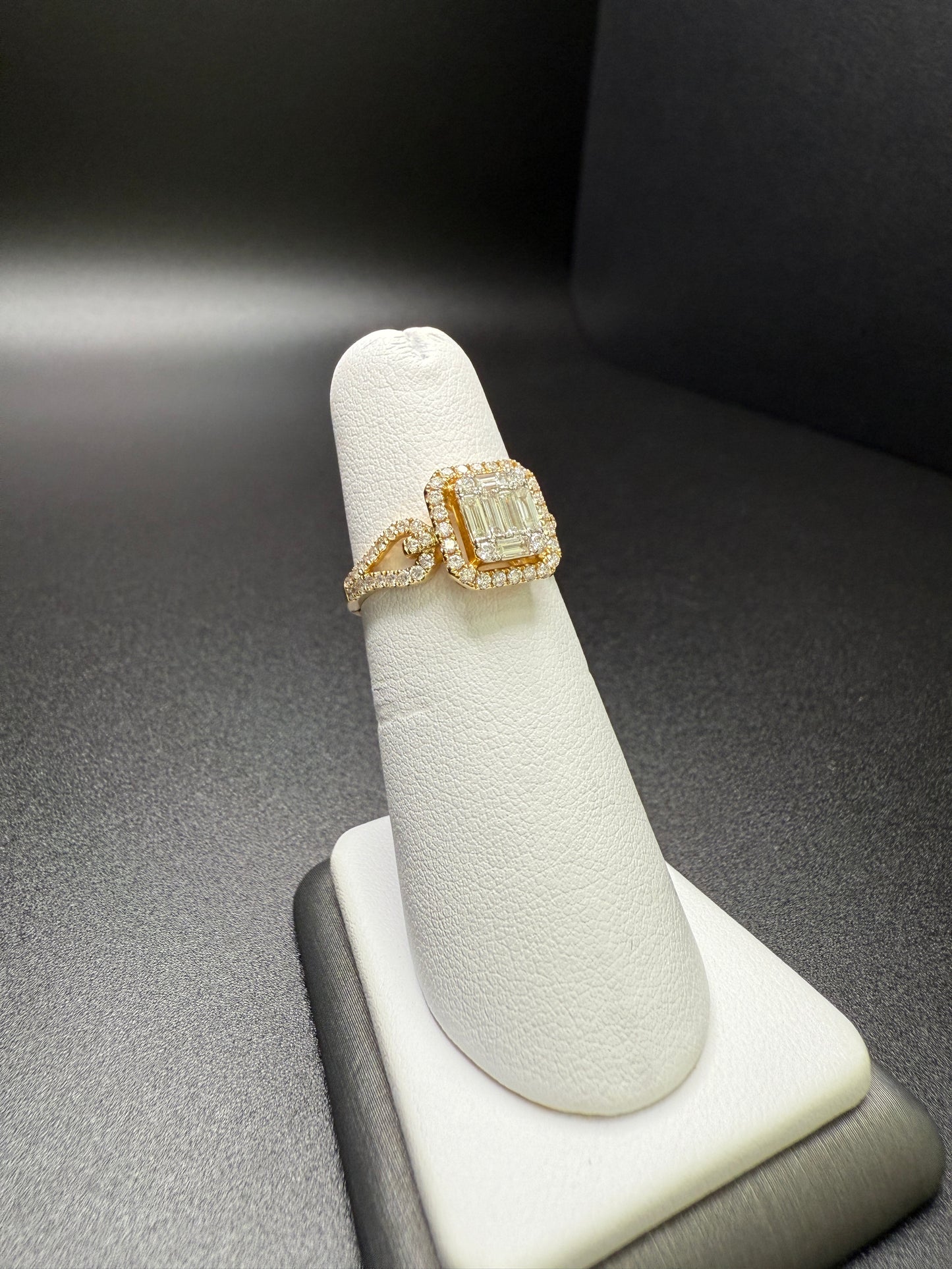 Square Baguette Diamond Ring