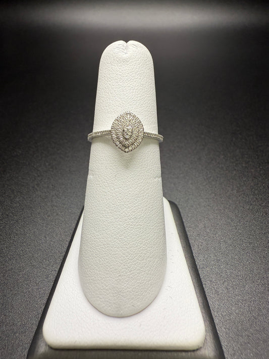 Marquise Diamond Ring Double Frame