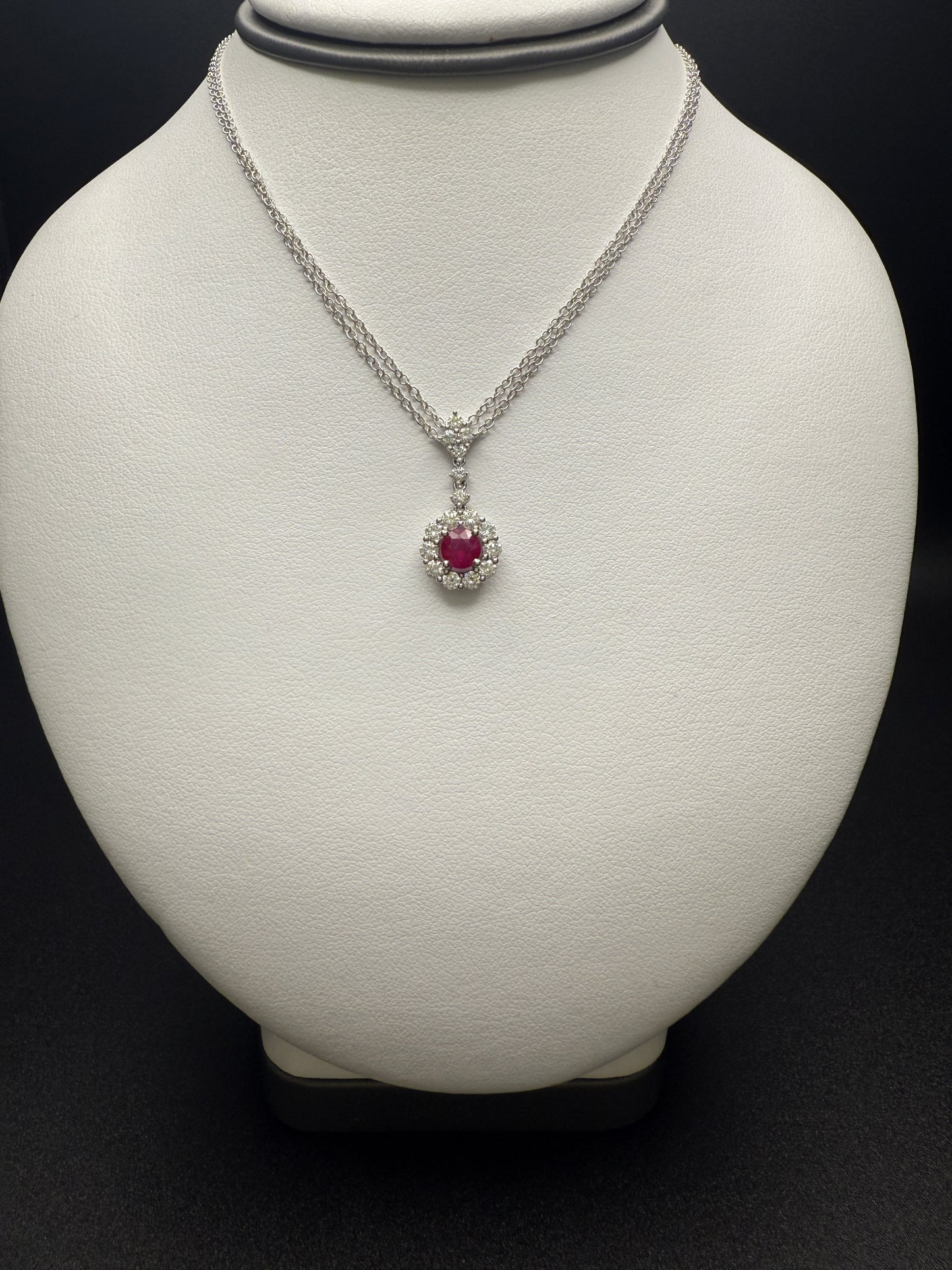 Round Ruby Necklace