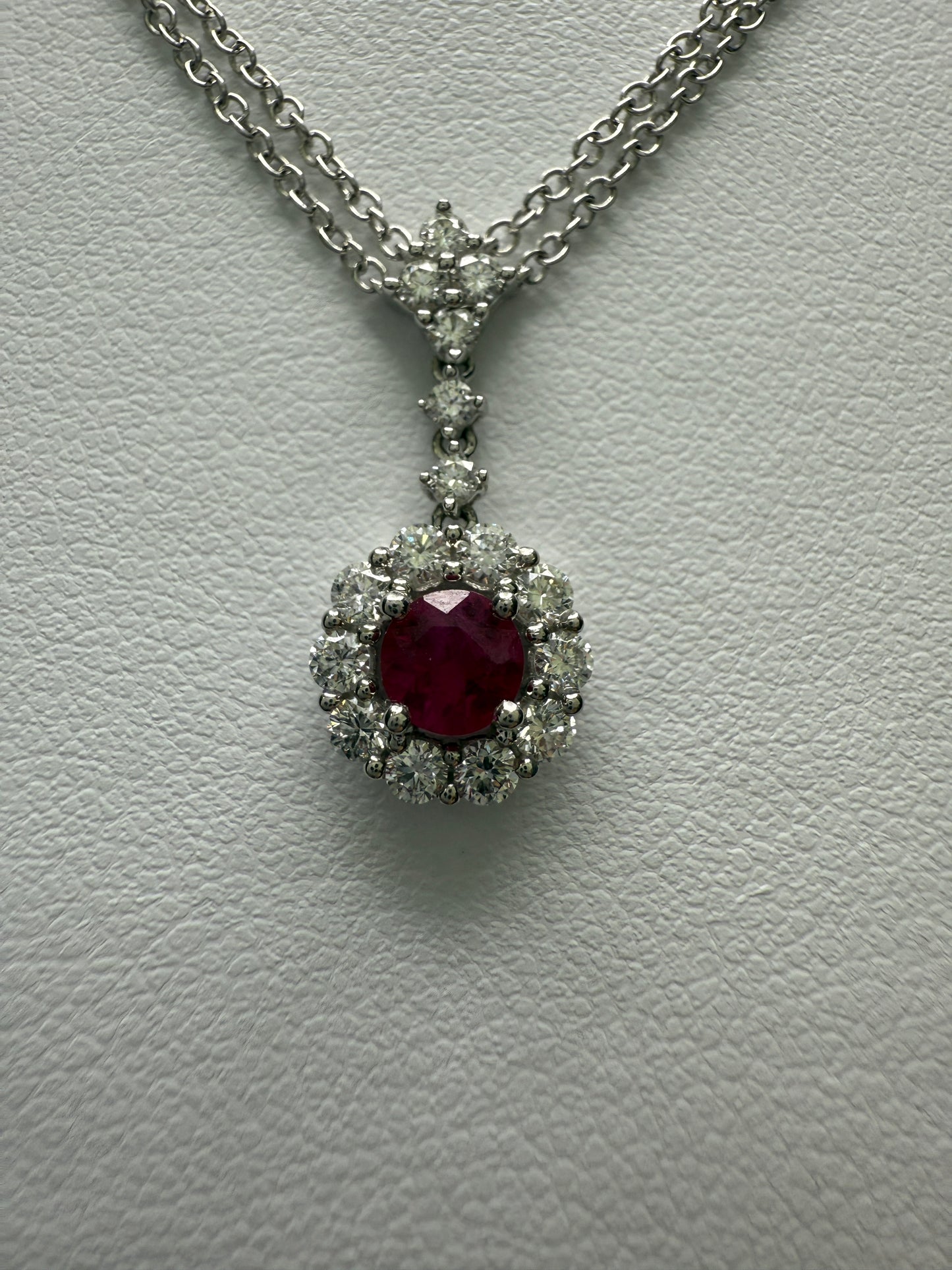 Round Ruby Necklace