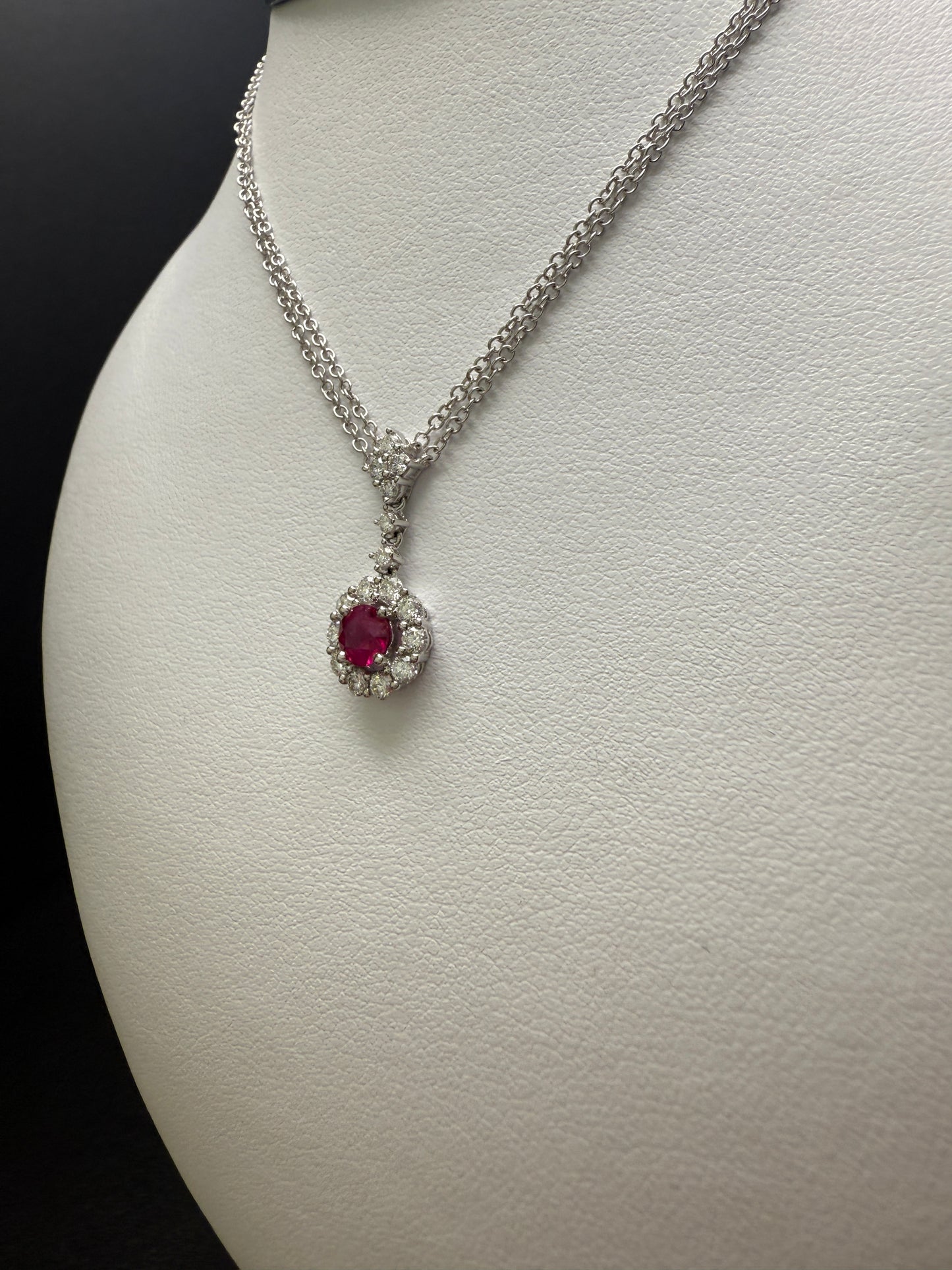 Round Ruby Necklace