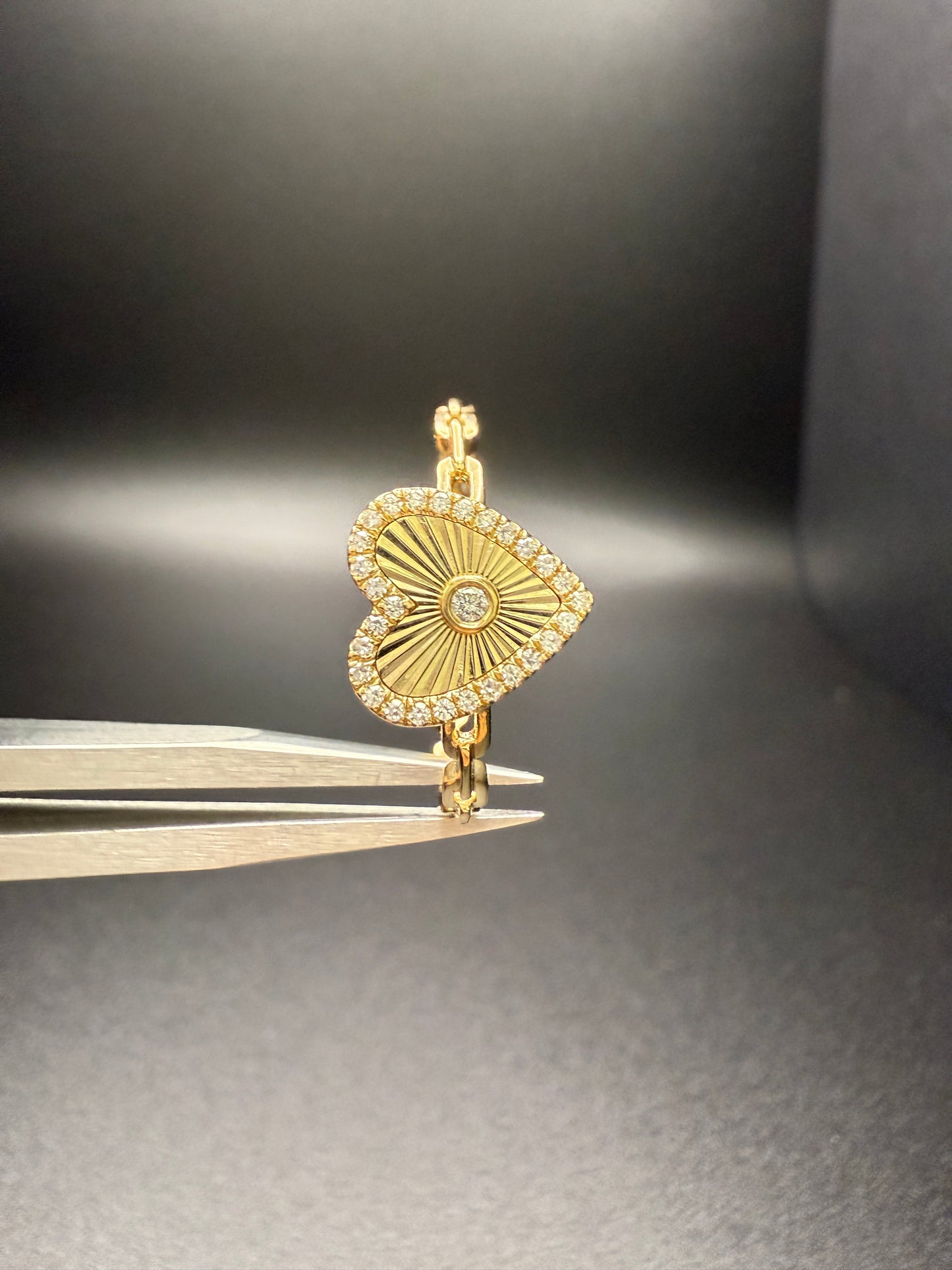 Heart Ring W/ Diamond Center