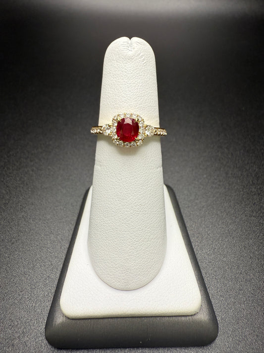 Ruby Halo Ring