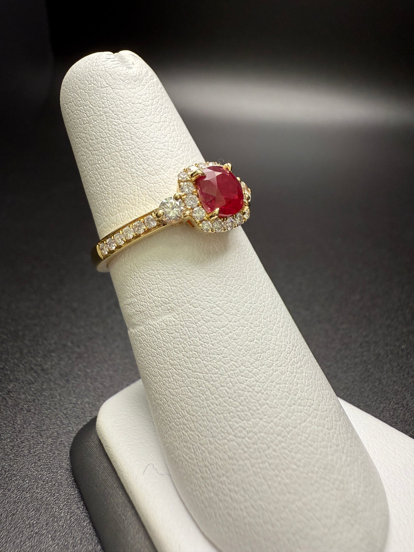 Ruby Halo Ring