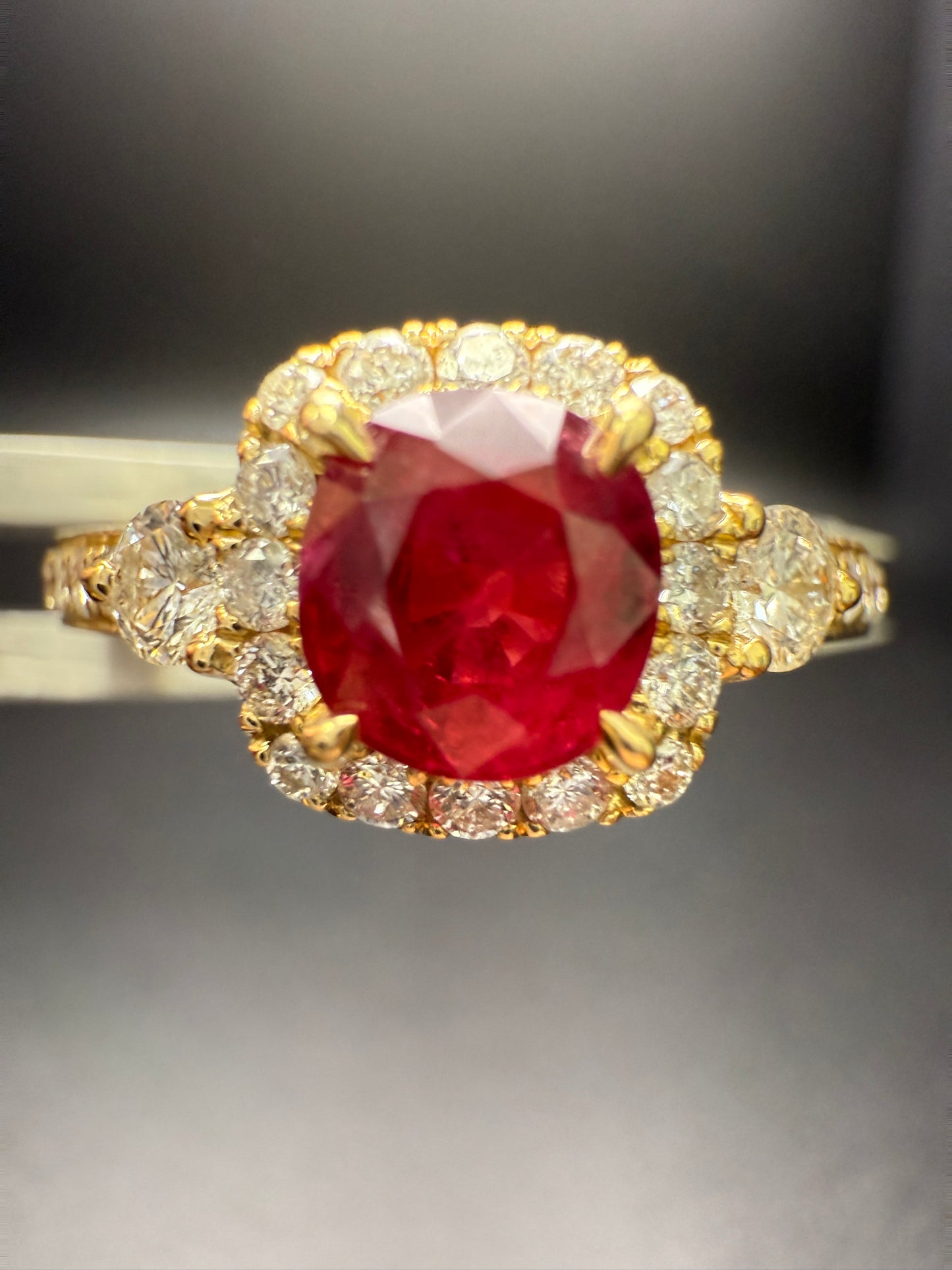 Ruby Halo Ring