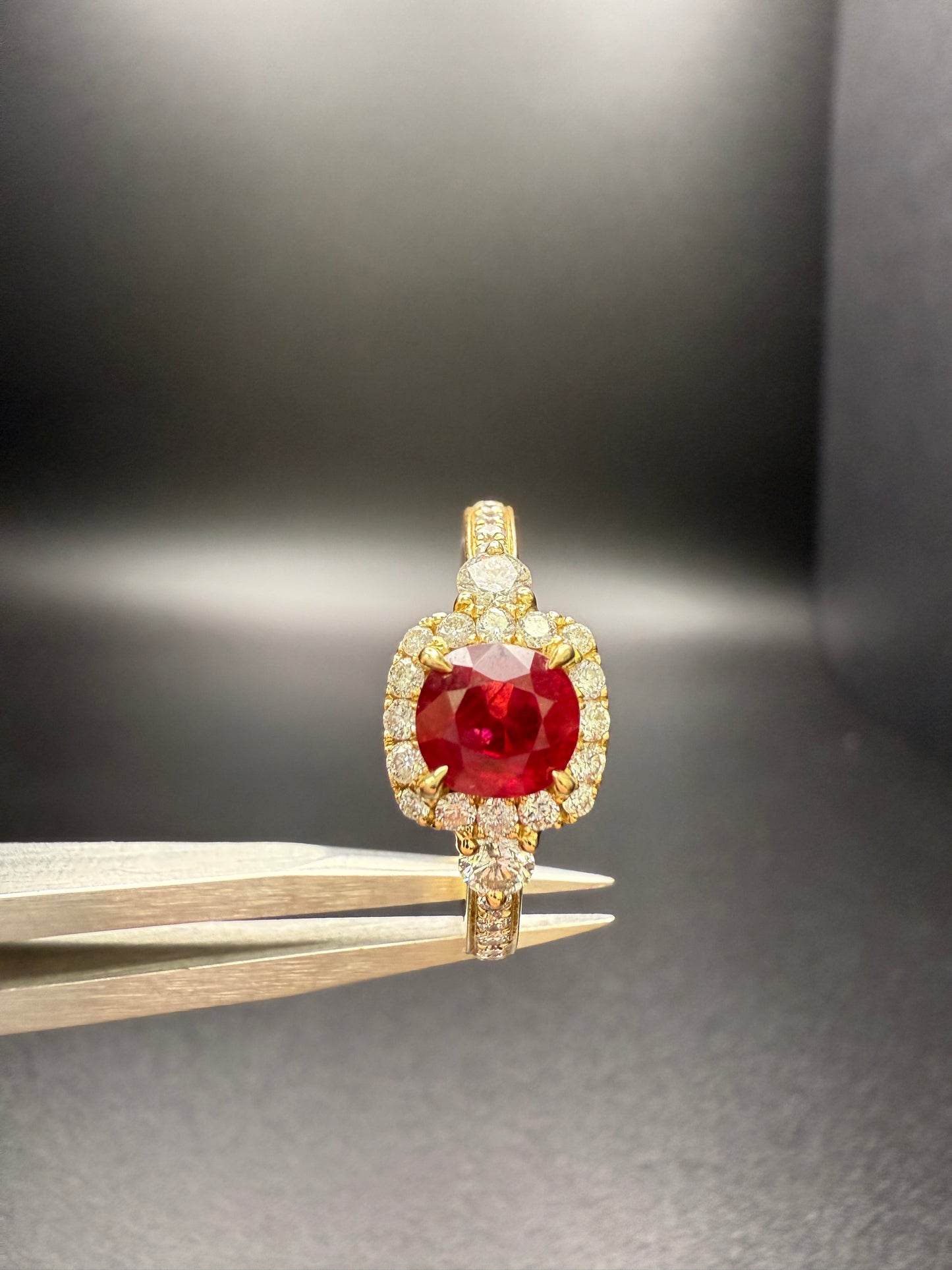 Ruby Halo Ring