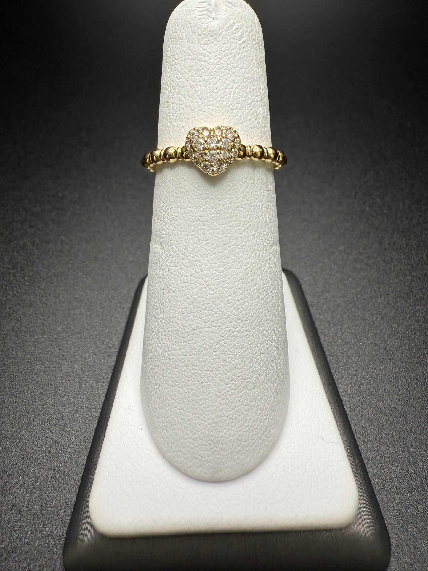 Diamond Cluster Heart Ring