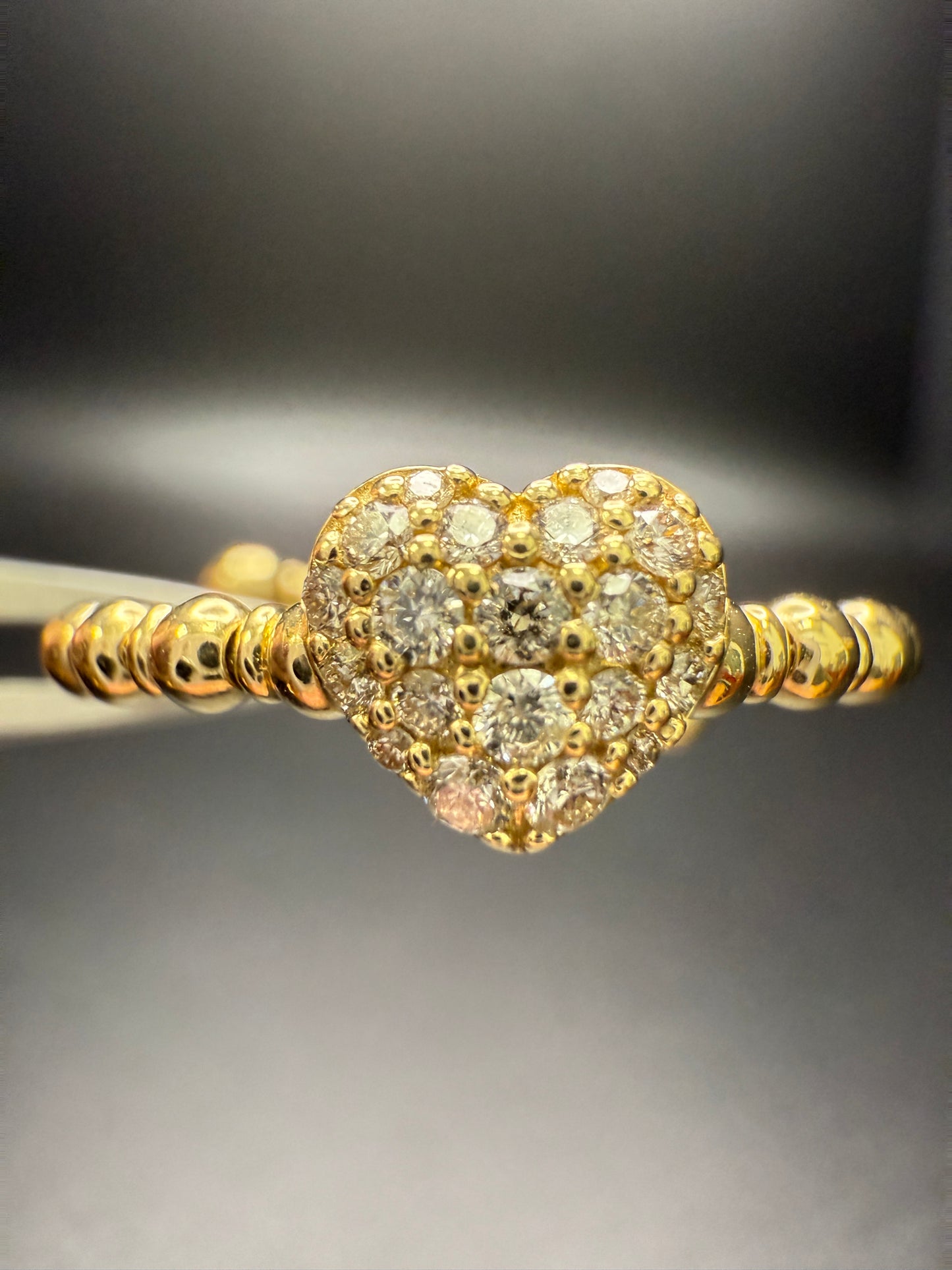 Diamond Cluster Heart Ring