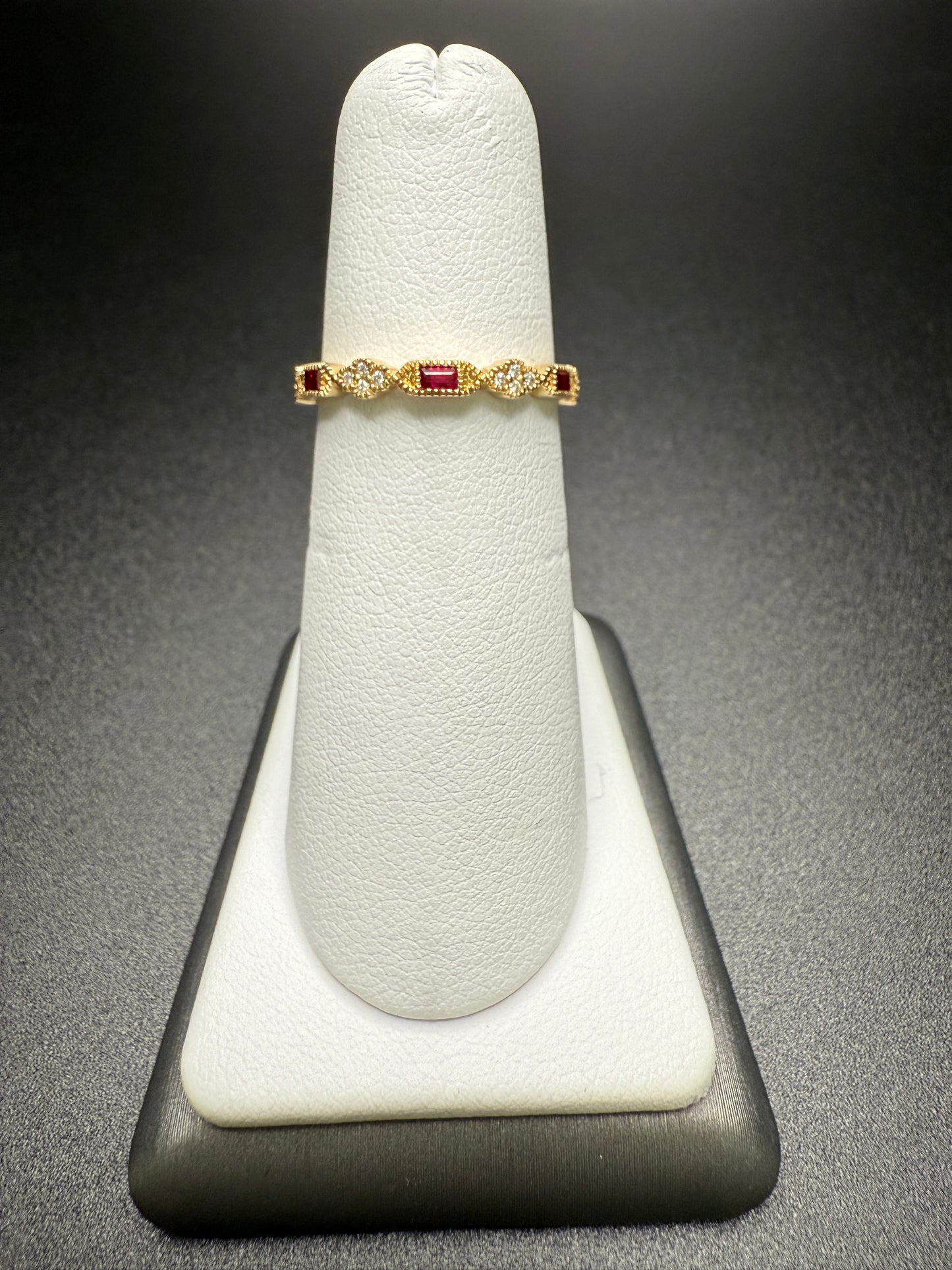 3 Ruby Diamond Band