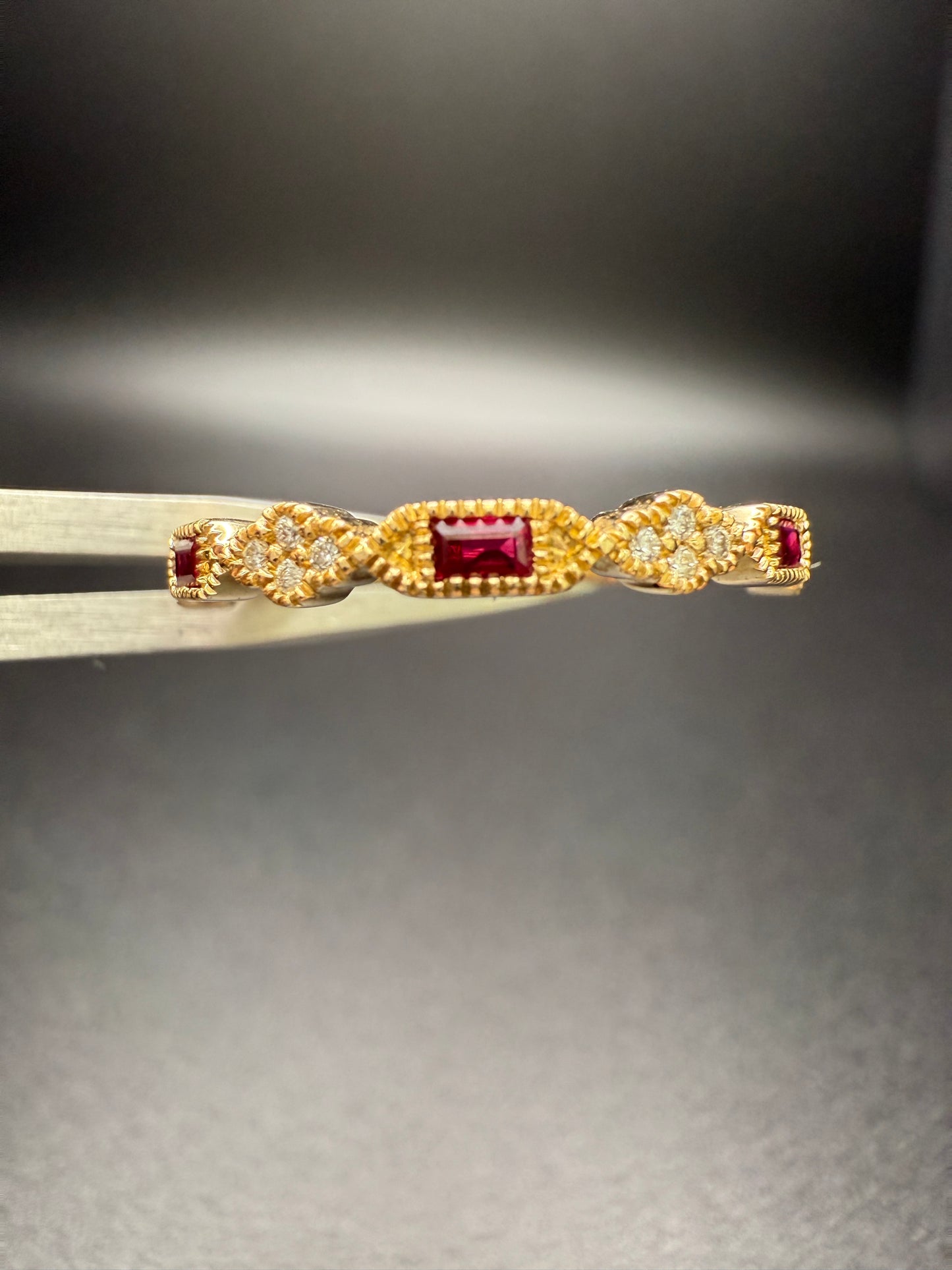 3 Ruby Diamond Band
