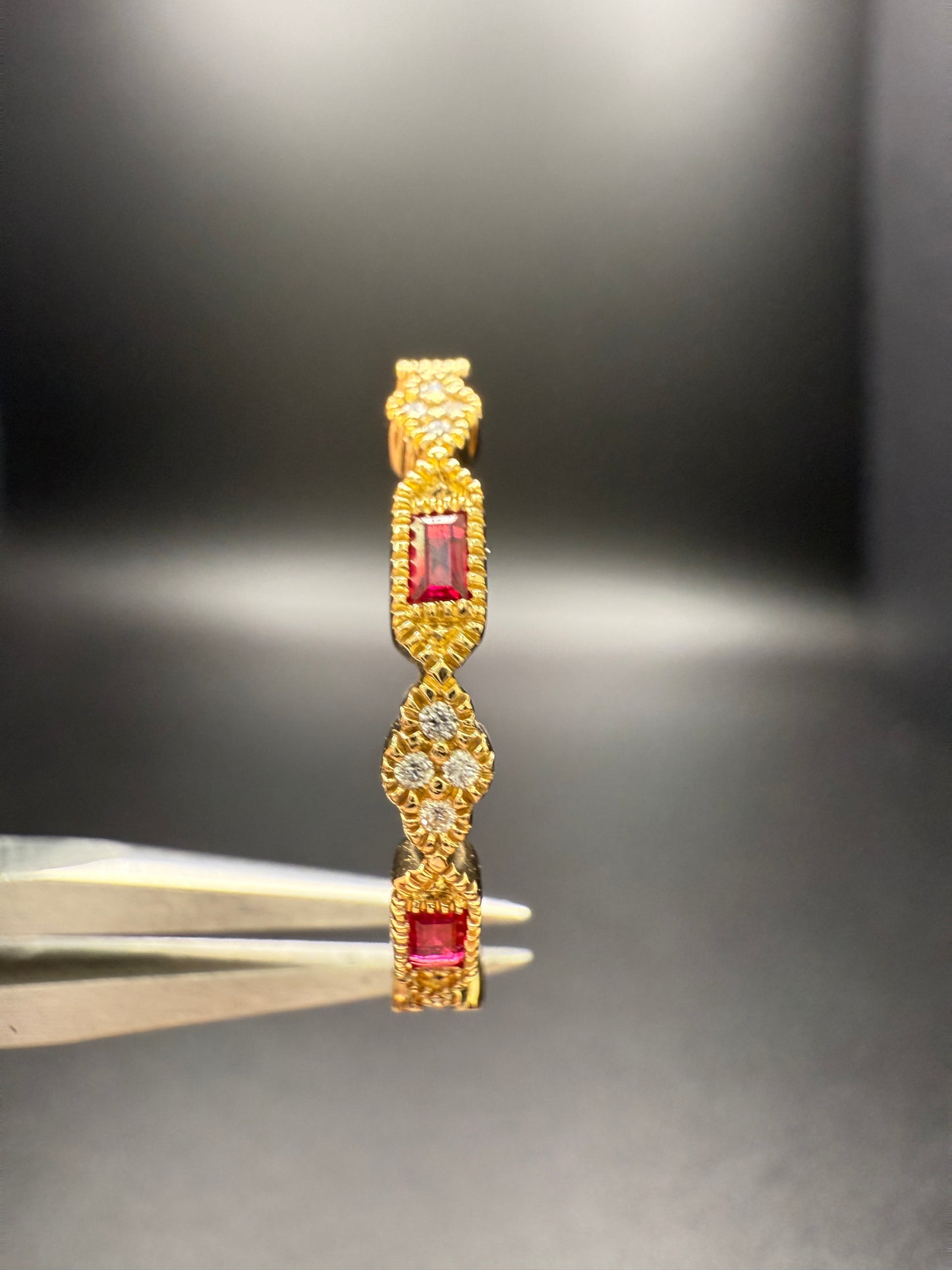 3 Ruby Diamond Band