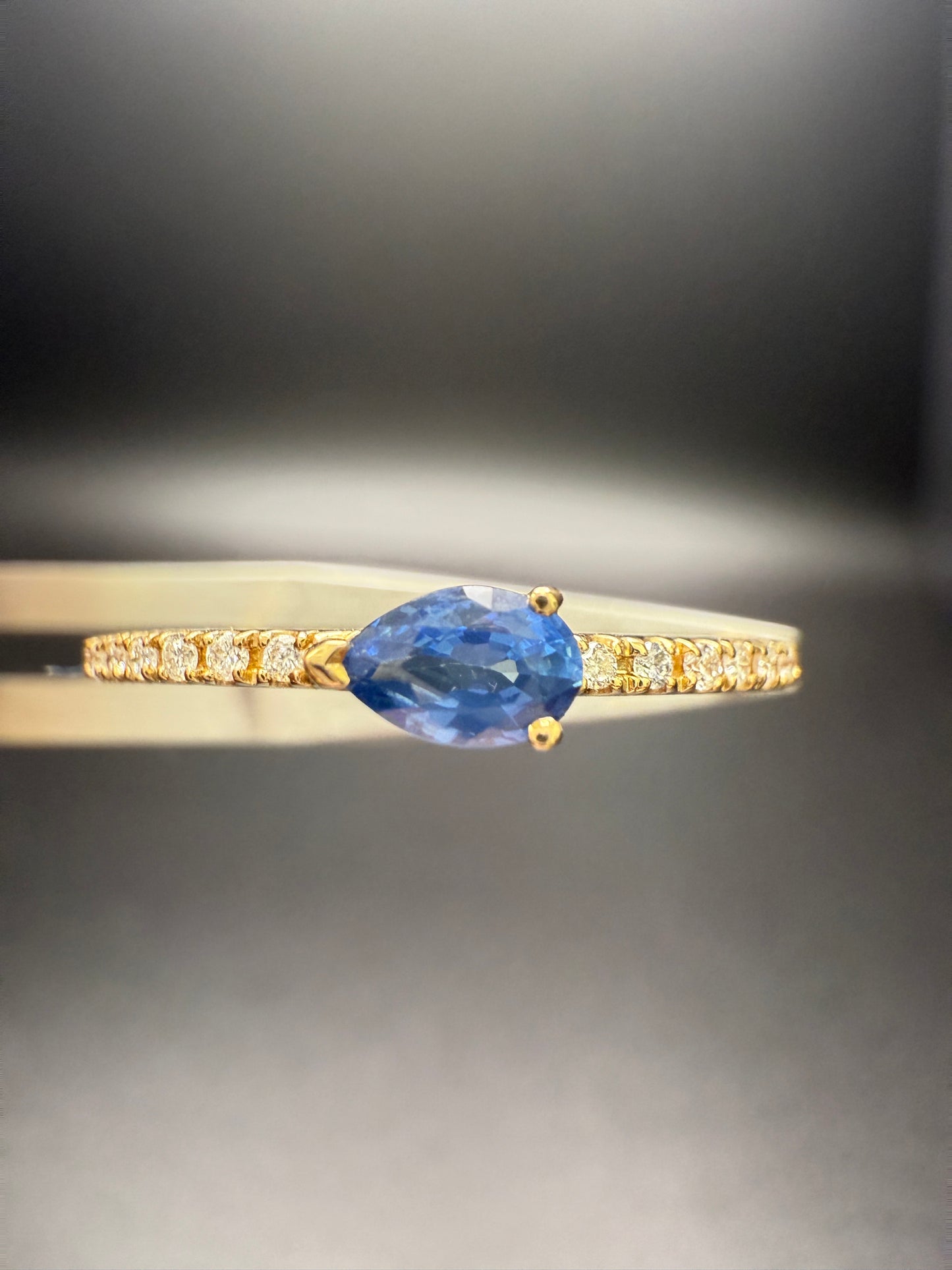 Pear Shaped Sapphire Band