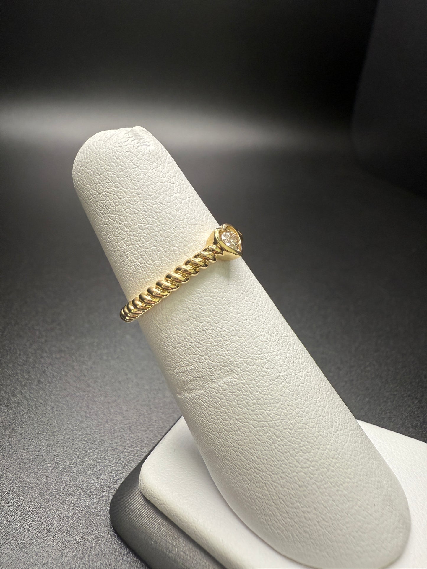 Heart Ring W/ Round Diamond