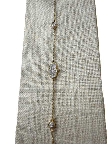 Diamond Hand Bracelet